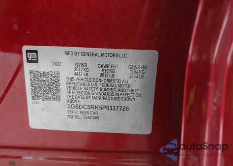 2023 Cadillac Ct4 Sport z USA, uszkodzony, nr VIN 1G6DC5RK5P0117726